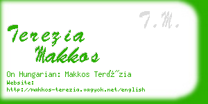 terezia makkos business card